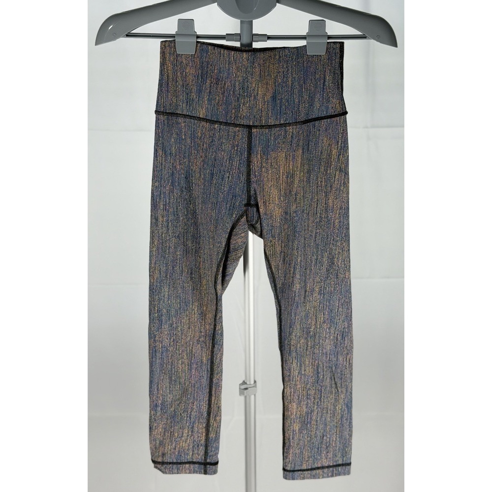 Lululemon Size 6 Wunder Under High-Rise Crop Leggings Multi Color